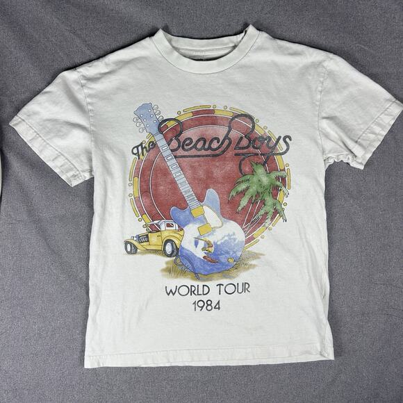 The Beach Boys 1984 World Tour Retro Abercrombie & Fitch T-Shirt Men’s Medium - Picture 1 of 5